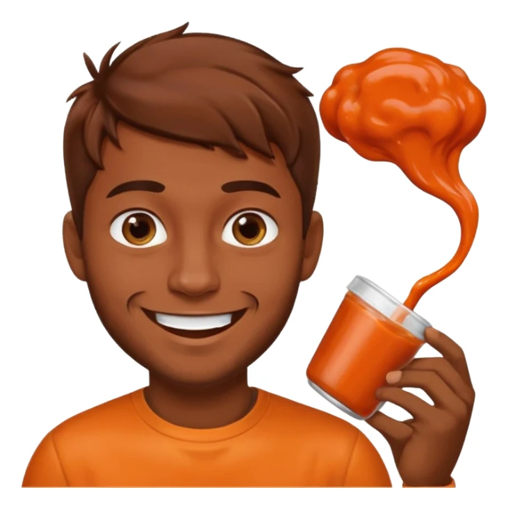 Gay guy brown hair buffalo sauce sticker