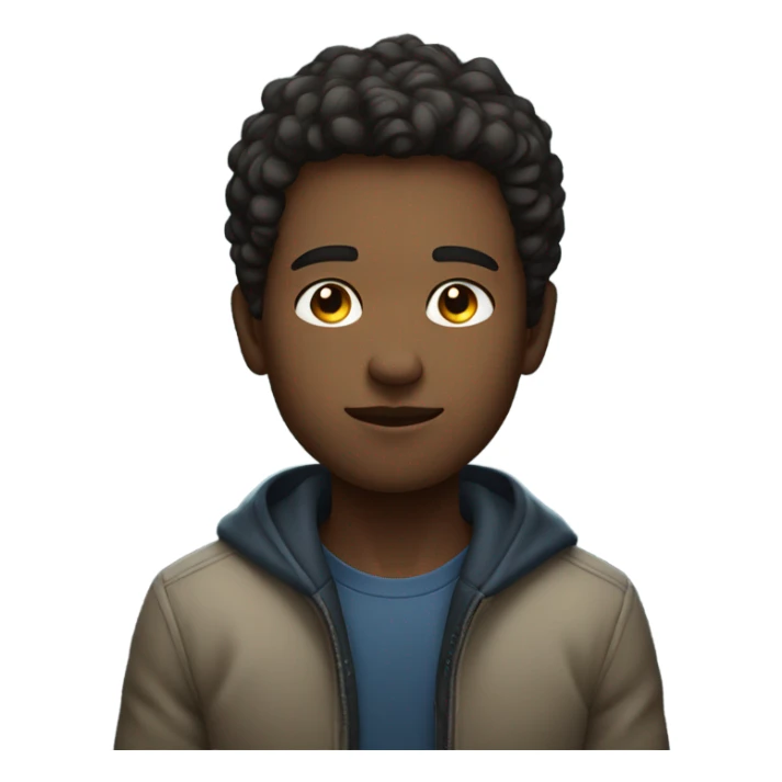 nighttime portrait of young man sticker