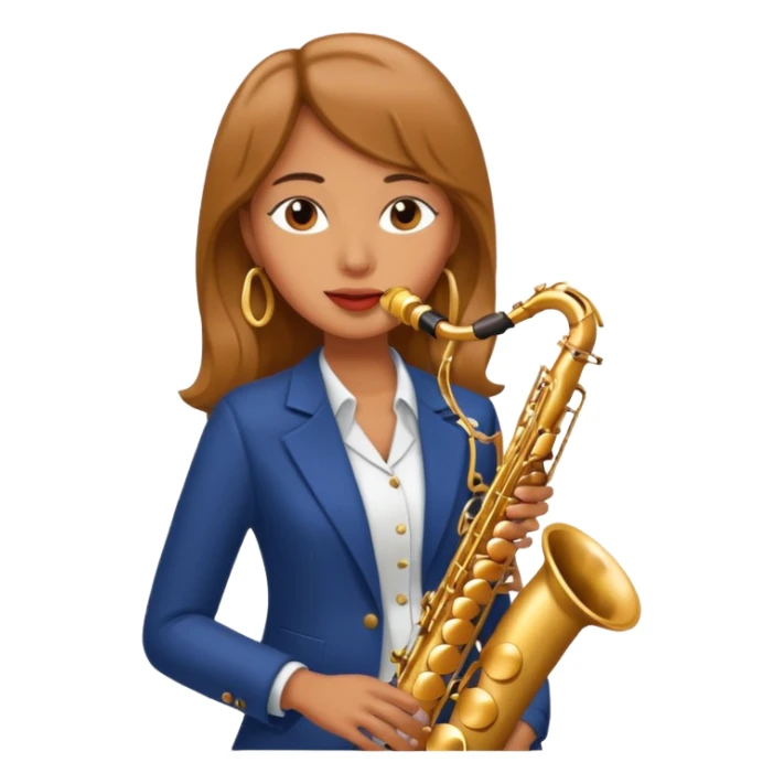 woman Swing jazz musician playing saxophone sticker