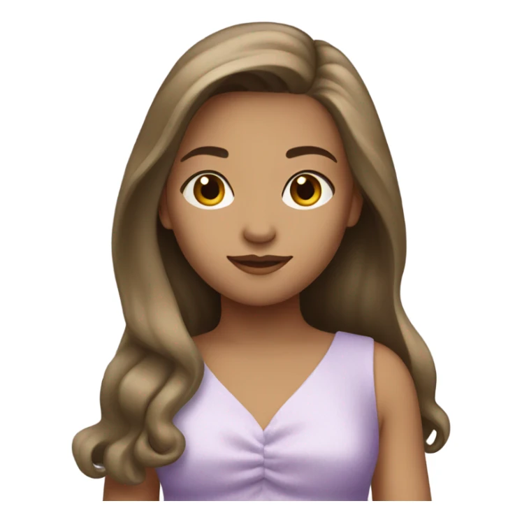 Girl wearing lilac dress with white/tan skin  sticker