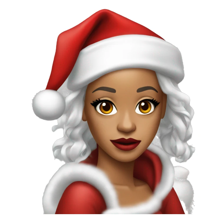 Rihanna as santa claus sticker