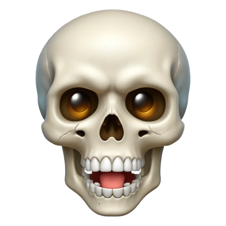 Shocked emoji + skull emoji sticker