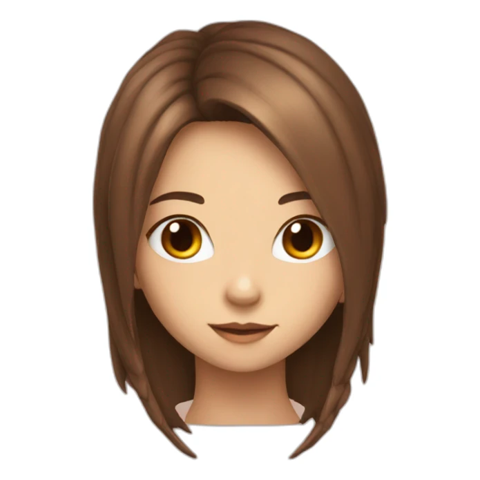 head dragon brown color girl sticker