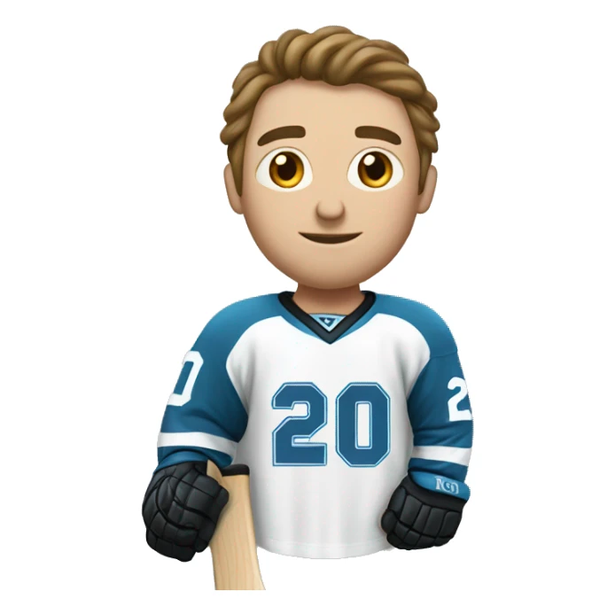 Hockey player with the number 20 and switzer on the back  sticker