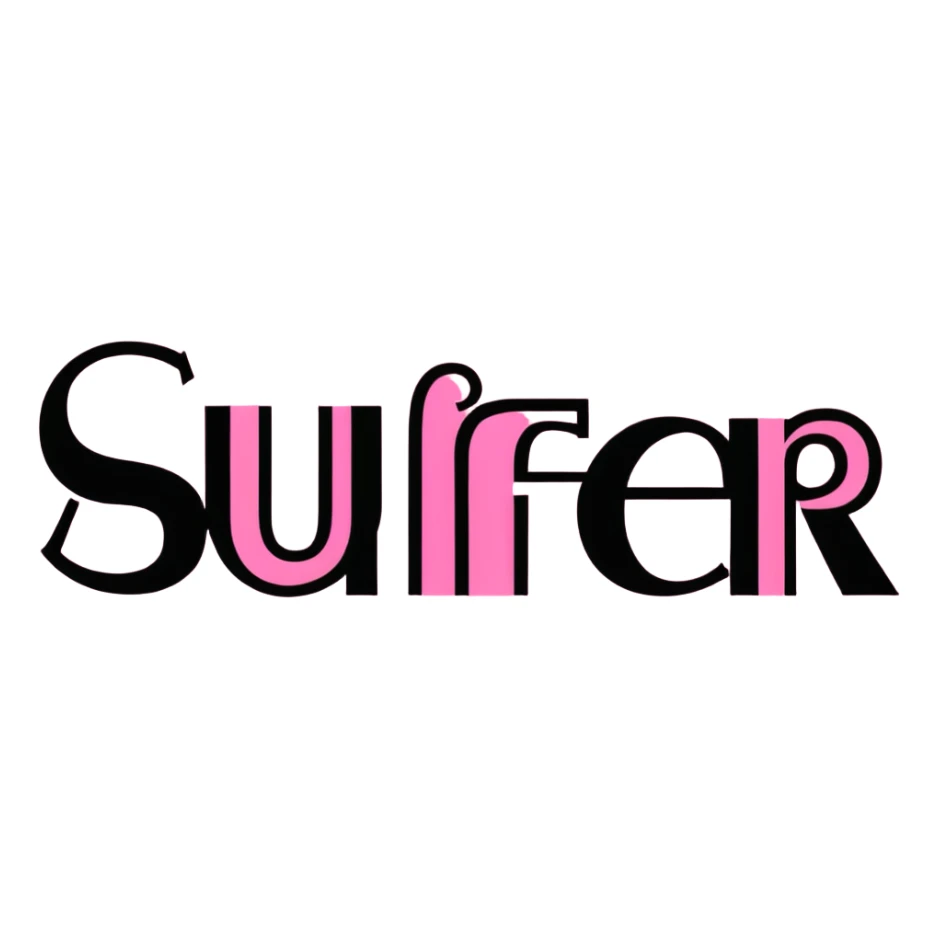 cute but dramatic aesthetic, bold glittery text that says 'suffer', pink sparkly background sticker