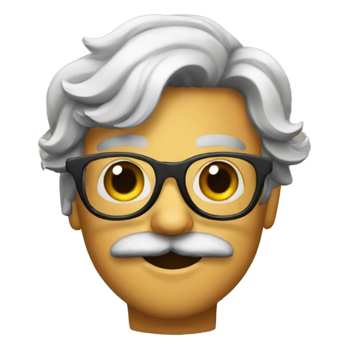 Brazilian with mustache and glasses sticker