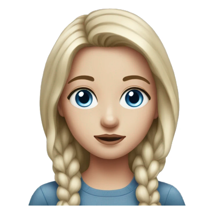 realistic portrait of girl blue eyes sticker