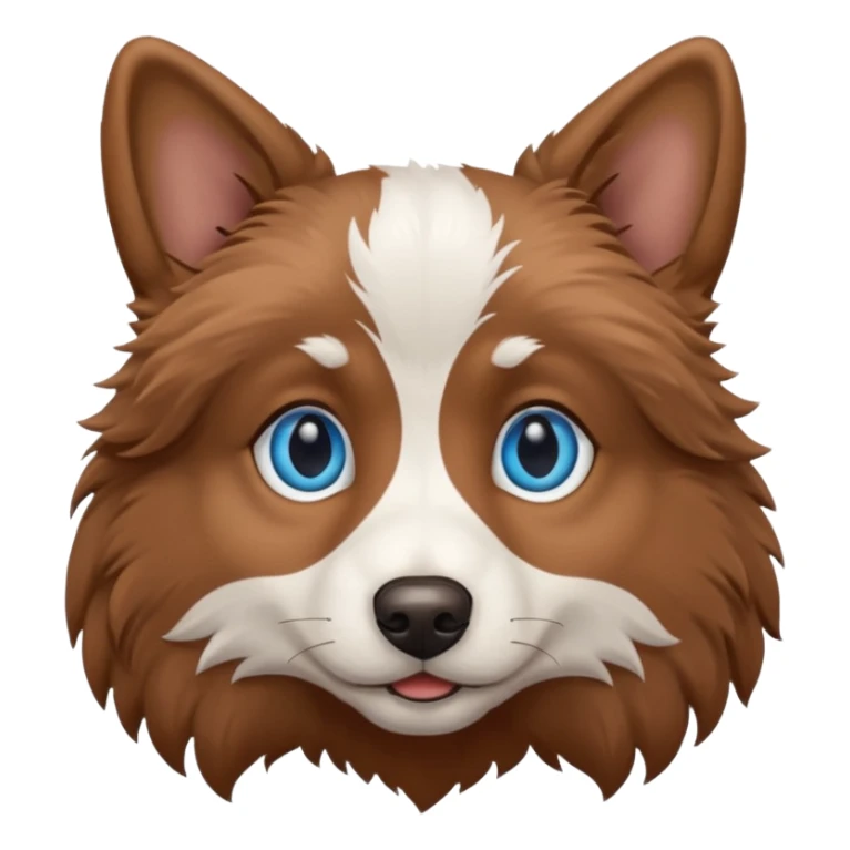 realistic dog portrait closeup blue eyes sticker