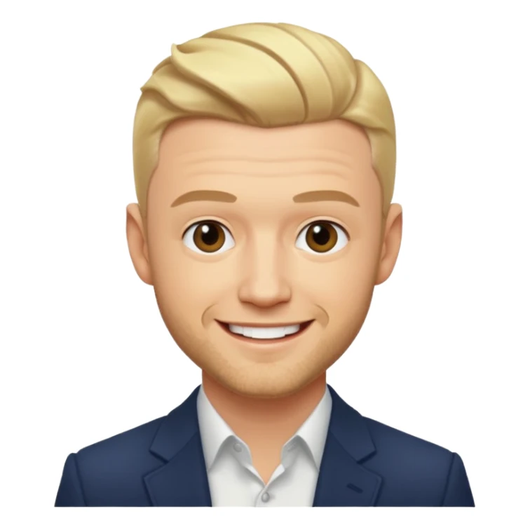 Justin Timberlake with blonde hair sticker