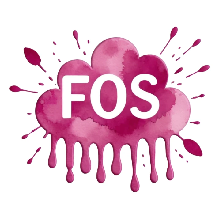 Realistic, watercolor, month February title splatter ìn pinks  sticker