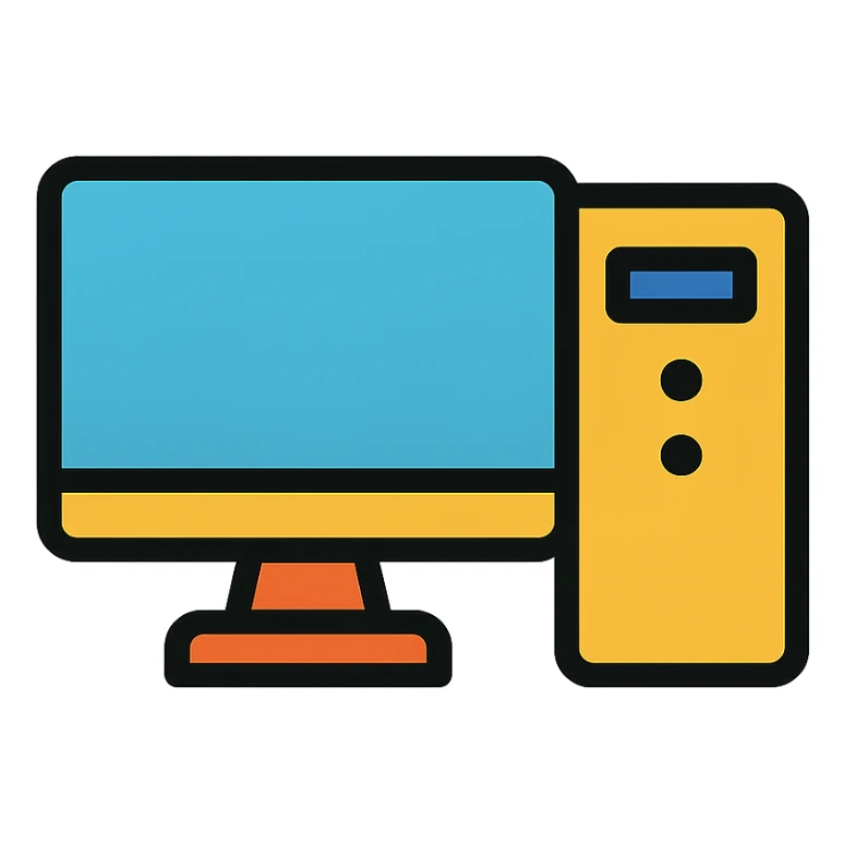 computer color outline icon style sticker