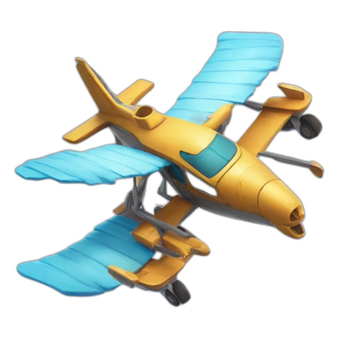 fortnite character with wings of a plane sticker