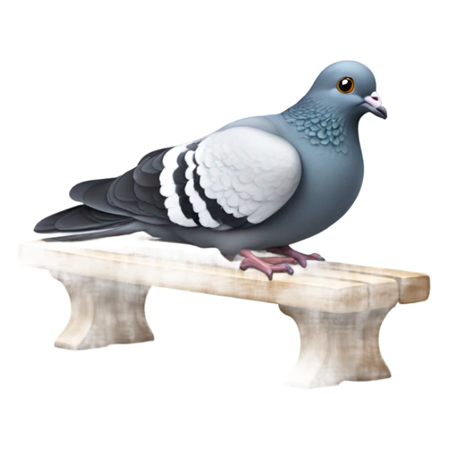 A pigeon sitting on a bench, hitting its knee with its wing, laughing to tears with water dripping from its eyes. sticker
