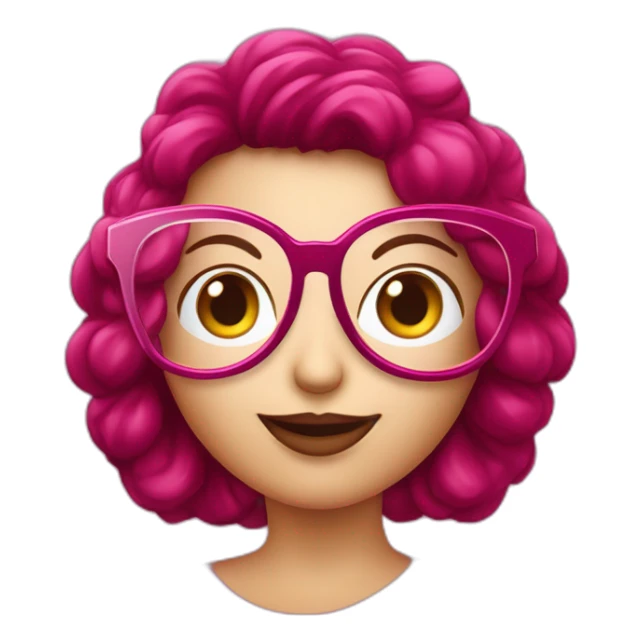 Une belle framboise avec une grosse paire de lunettes sticker