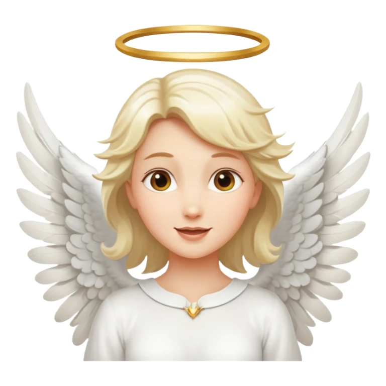 Female angel with wings joyful sticker
