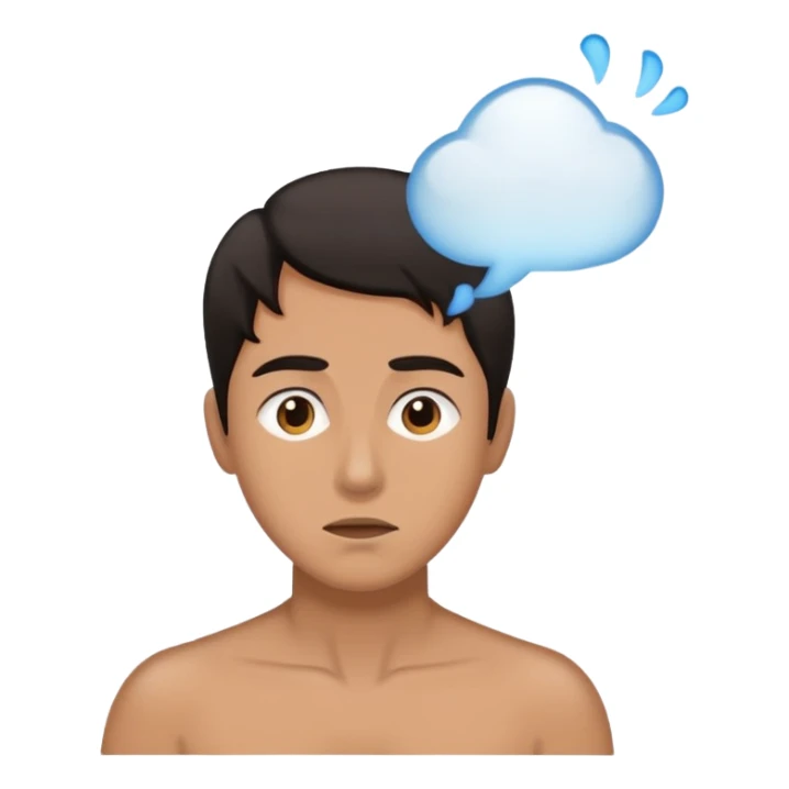 breathing air dark hair sticker