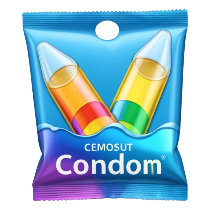 Condom packets sticker