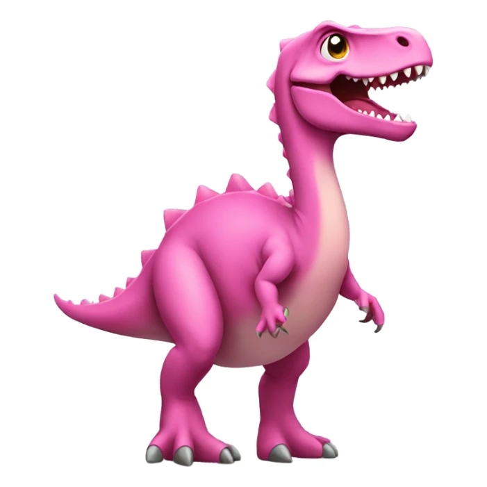 Dinosaur in a pink dress sticker