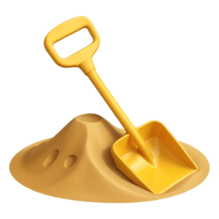 toy shavel on the sand sticker