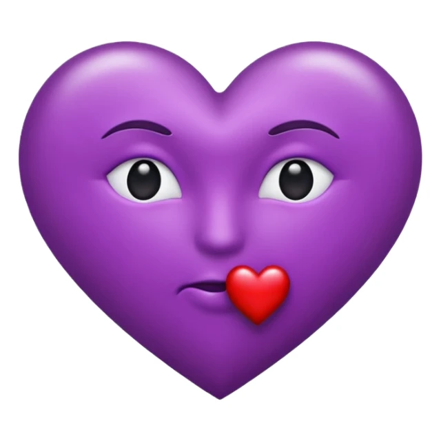 Kiss emoji Purple Heart  sticker