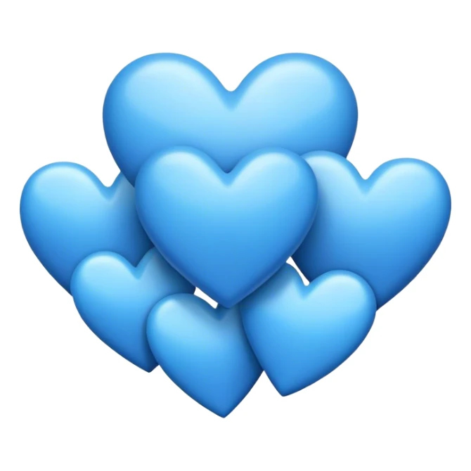 a bunch of blue hearts sticker