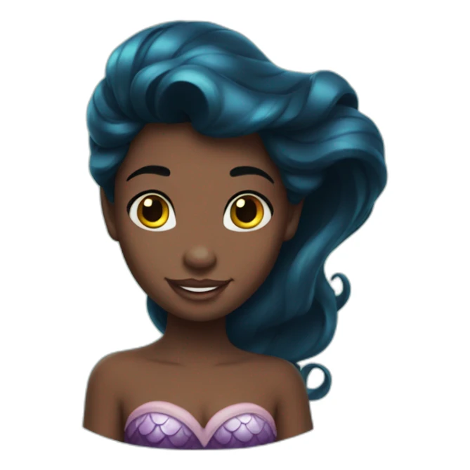 Ariel little mermaid with dark skin sticker