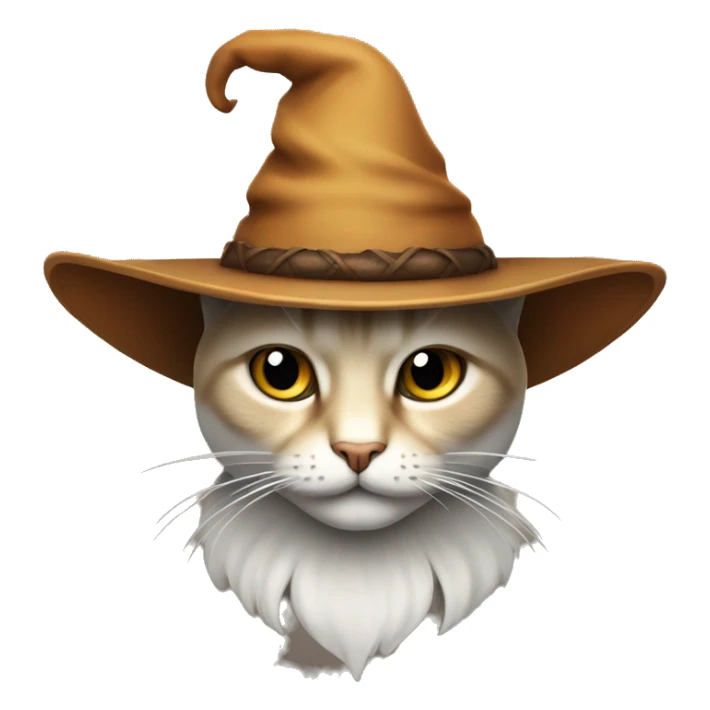 Gato con sombrero de bruja solo cara sticker