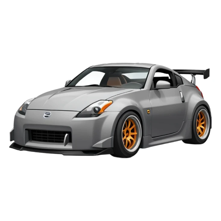 Um 350 z cinza em pixel art fazendo drift sticker