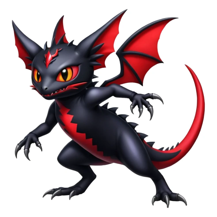 Shiny Epic Badass Gothic Noibat-Salandit-Litten-Hybrid sticker