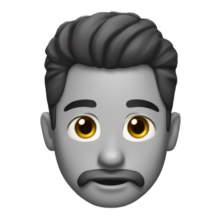 hombre de 25 años moreno con barba negra sticker