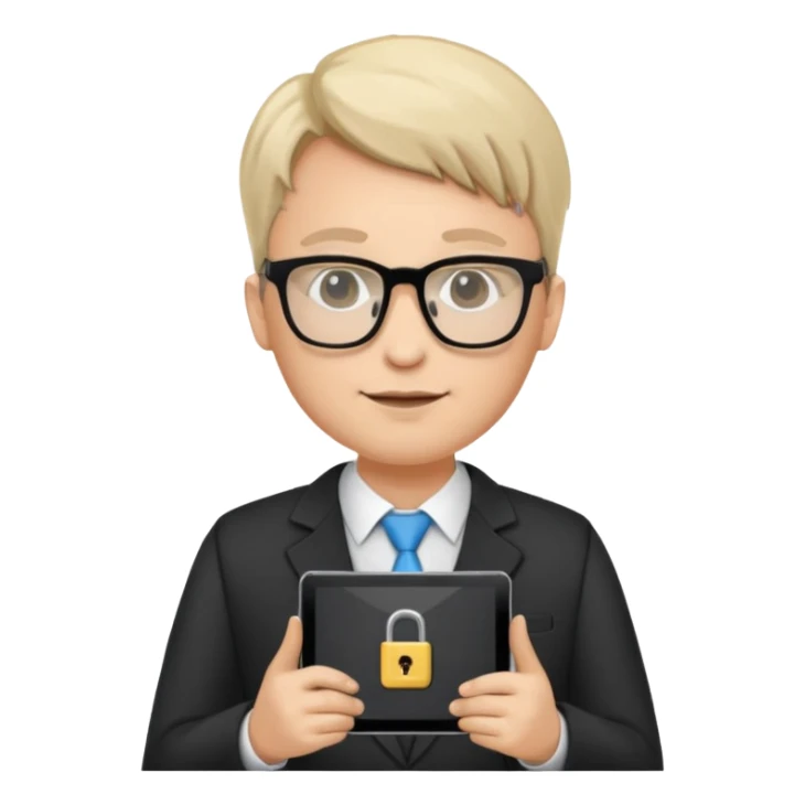 system administrator with a server and a lock icon emoji sticker