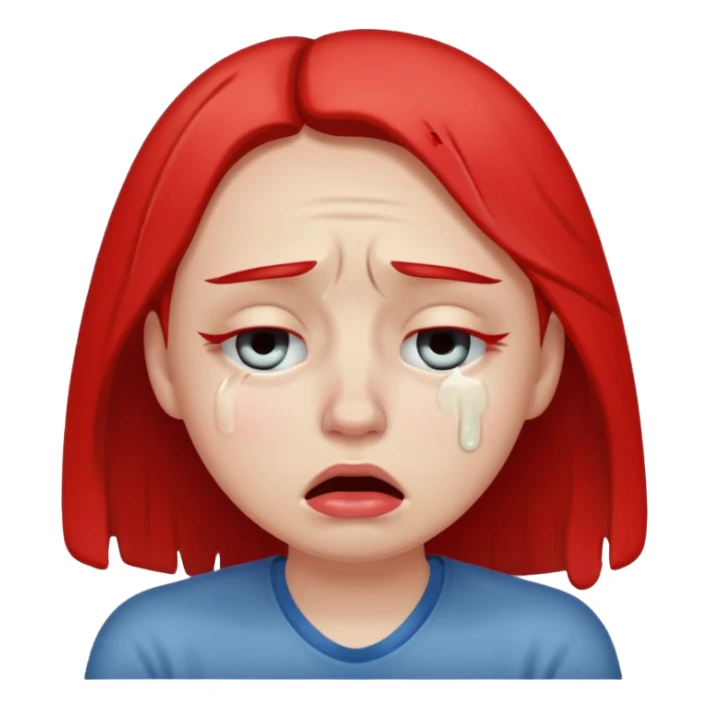 A person fake crying and rubbing their eyes sticker