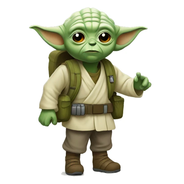 Yoda hiking sticker