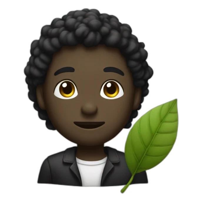 Homme noir avec plante de coton  sticker