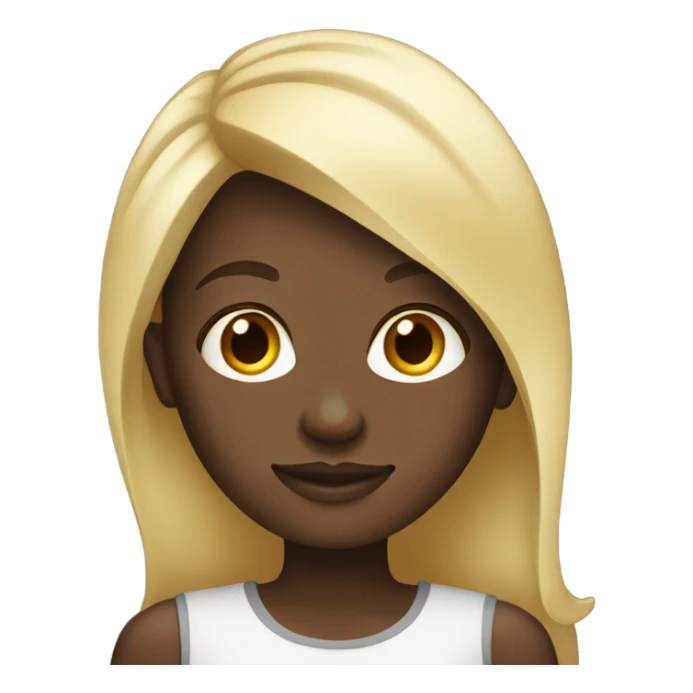 blonde girl with dark skin sticker
