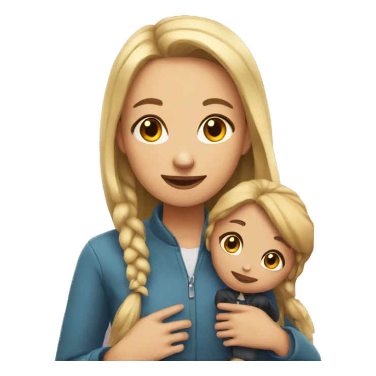 Girl with her best friend  sticker