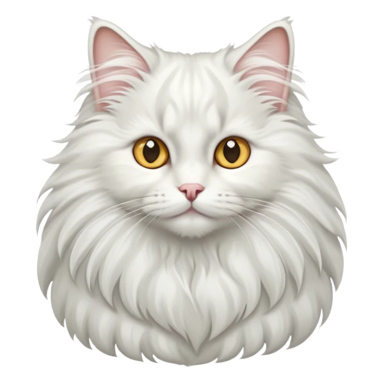White Norwegian forest cat with long fluffy fur, bushy tail, large tufted ears and bright eyes sticker