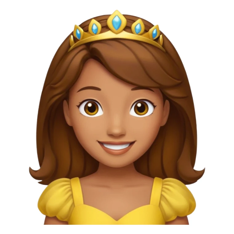 Princess daisy yelllow dress standing with brown hair  sticker