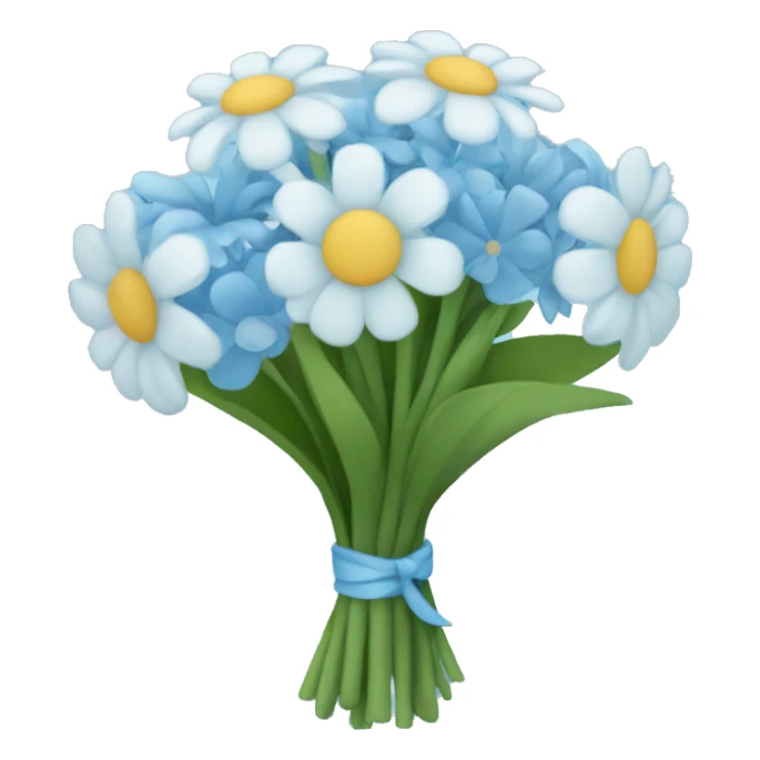 light blue flower bouquet  sticker