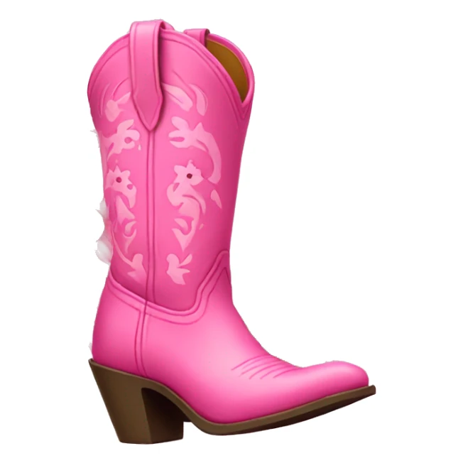 Pink cowgirl boot with flowers in it sticker