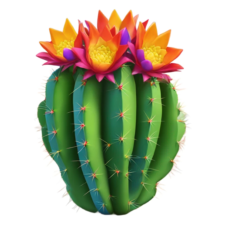 rainbow cactus  sticker