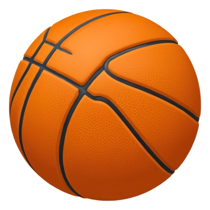 Faça um emoji de uma bola de Basquete branca e nela um símbolo de verificado sticker
