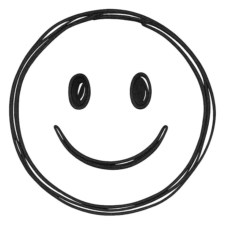 a circle emoji in hand-drawn style sticker