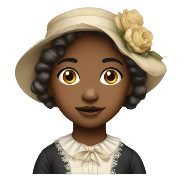 
young girl in 19th century costume sticker