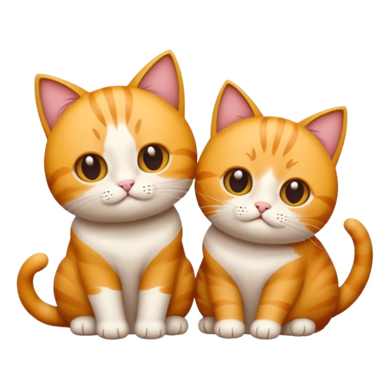 quero um emogi de dois gatos e uma criança sticker