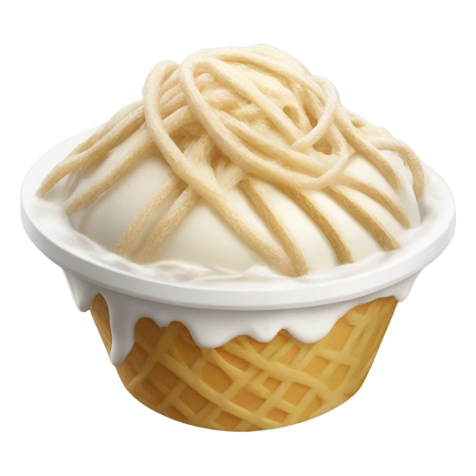 Montblanc icecream (vermicelli on top of ice cream) sticker