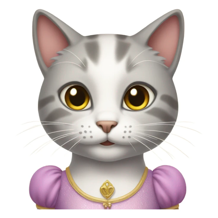 Cat in princess dress sticker