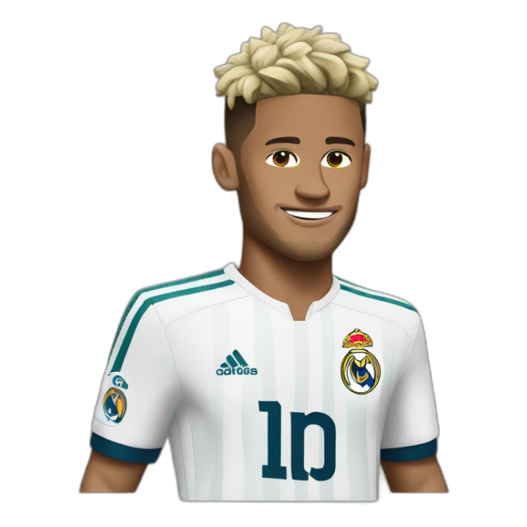 Neymar in realmadrid outfit sticker