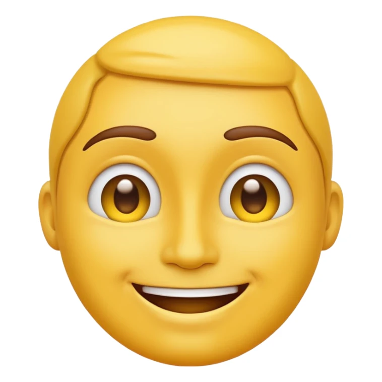 yellow face, strong mood, modern emoji style, no text sticker