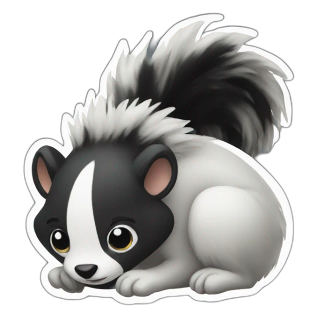 Skunk fart sticker